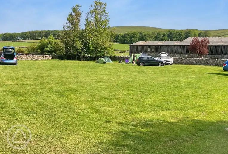 Non electric grass pitches at Sweet Knoll Camping