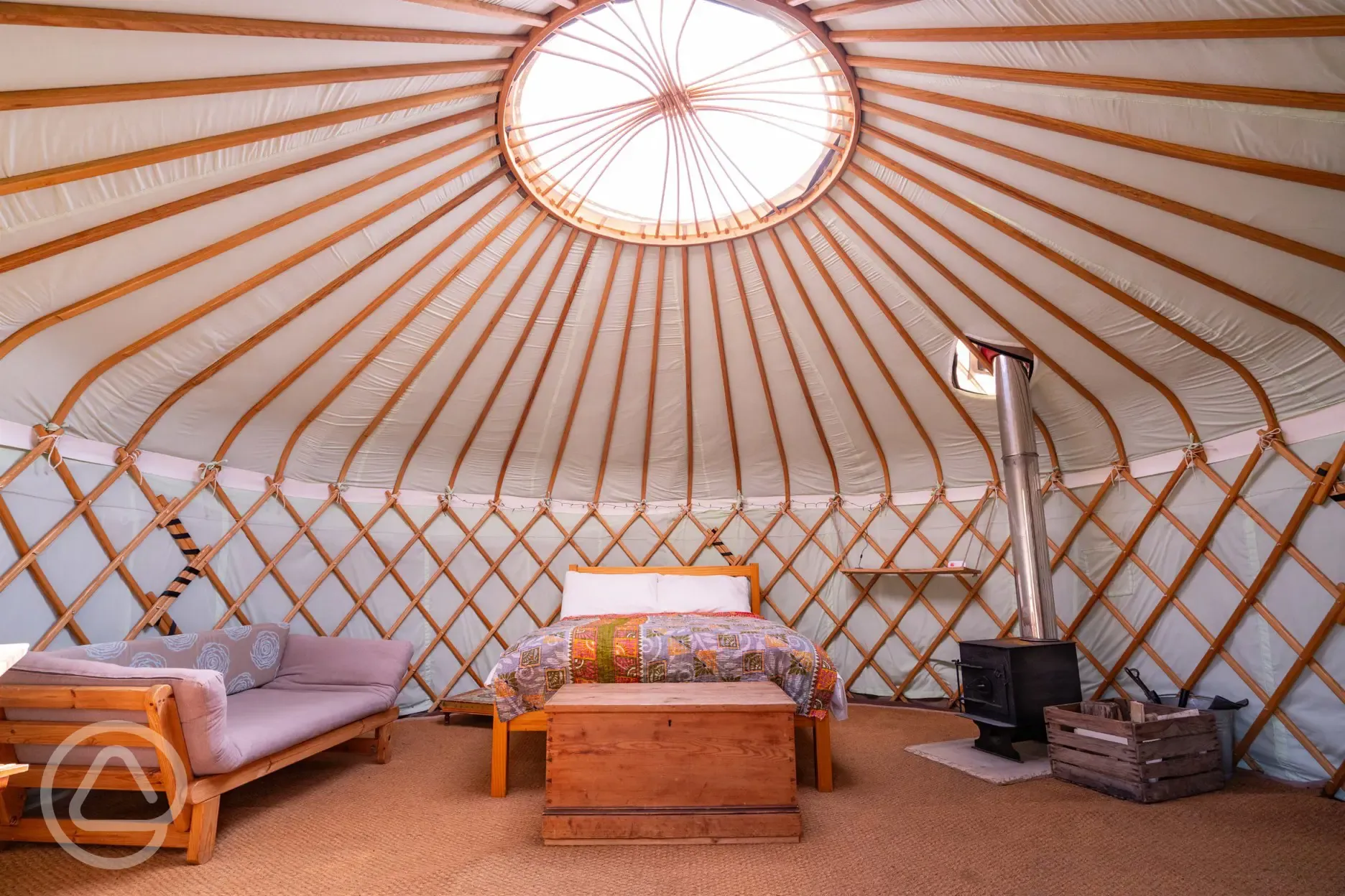 Lapwing Yurt interior