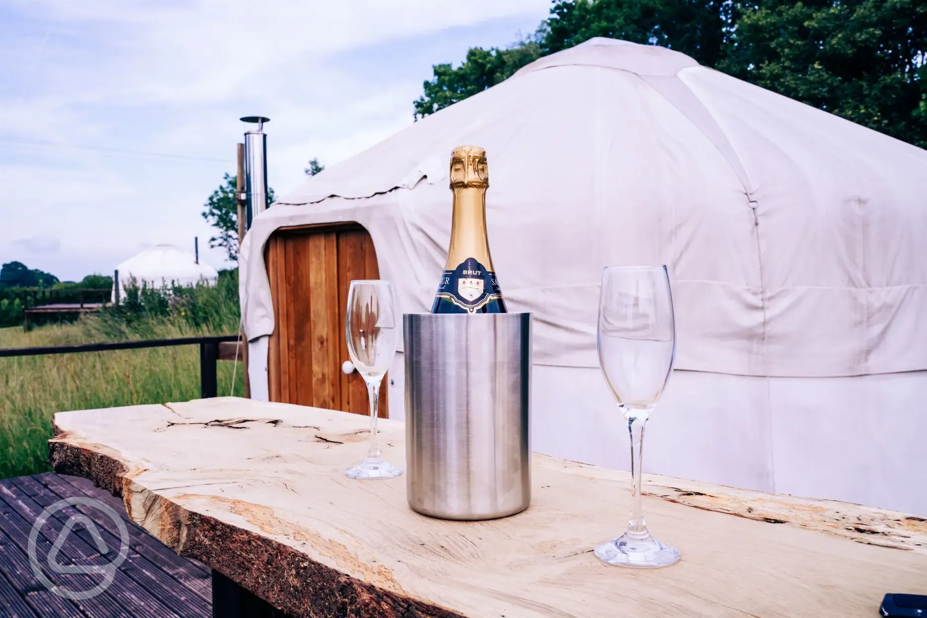 Yurt outdoor seating