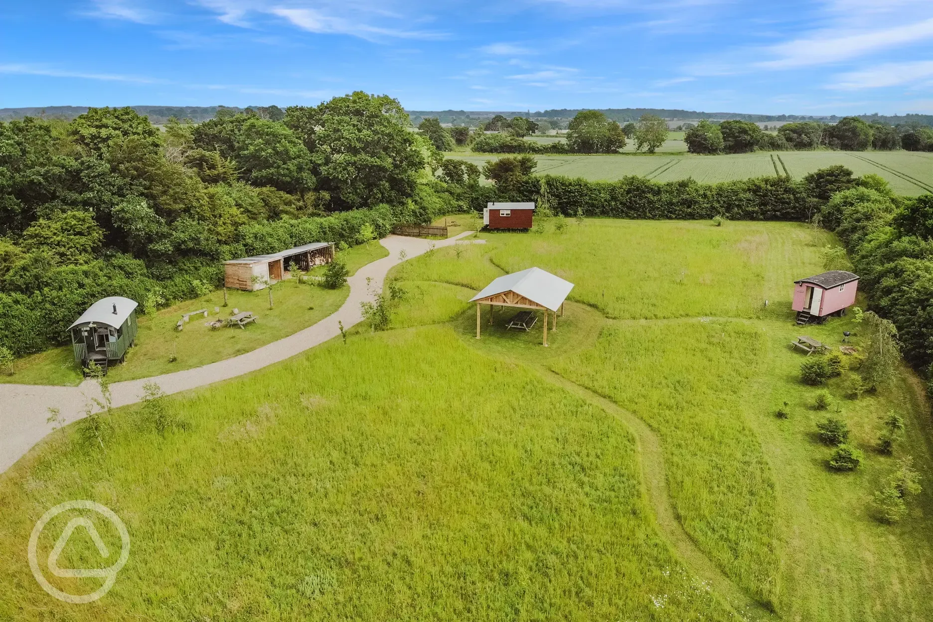 Aerial of the shepherd's huts