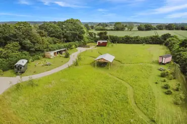 Aerial of the shepherd's huts