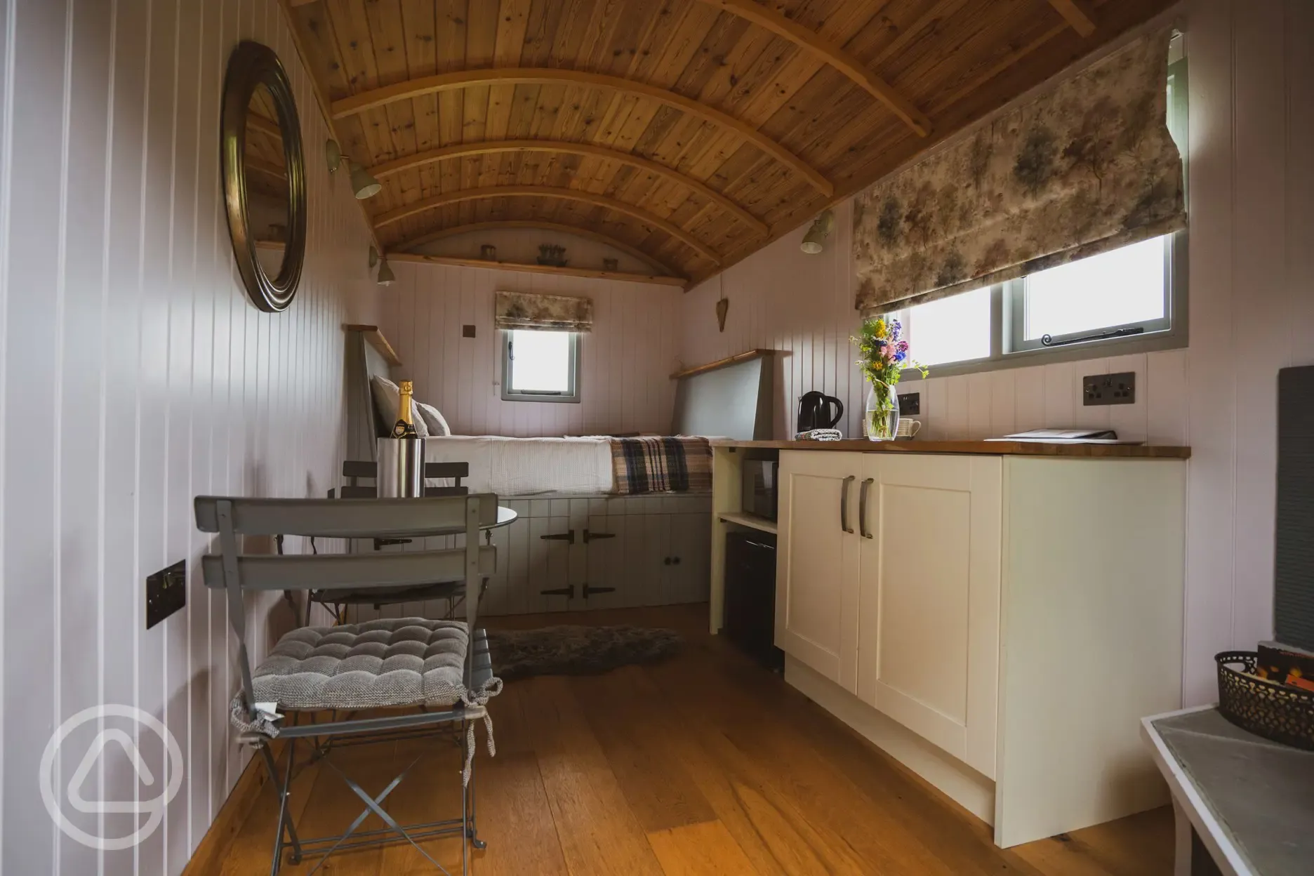 Robin shepherd's hut interior