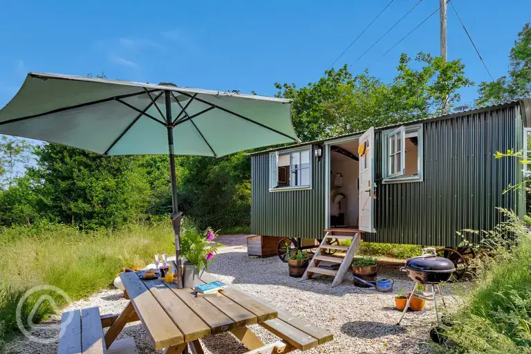 Oak shepherd's hut