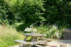 Outdoor picnic bench and fire pit Outdoor picnic bench and fire pit