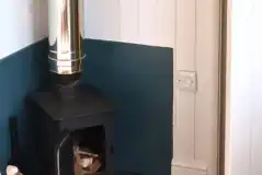 Wood burner in the hut Wood burner in the hut