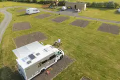 Aerial of the electric hardstanding pitches Aerial of the electric hardstanding pitches