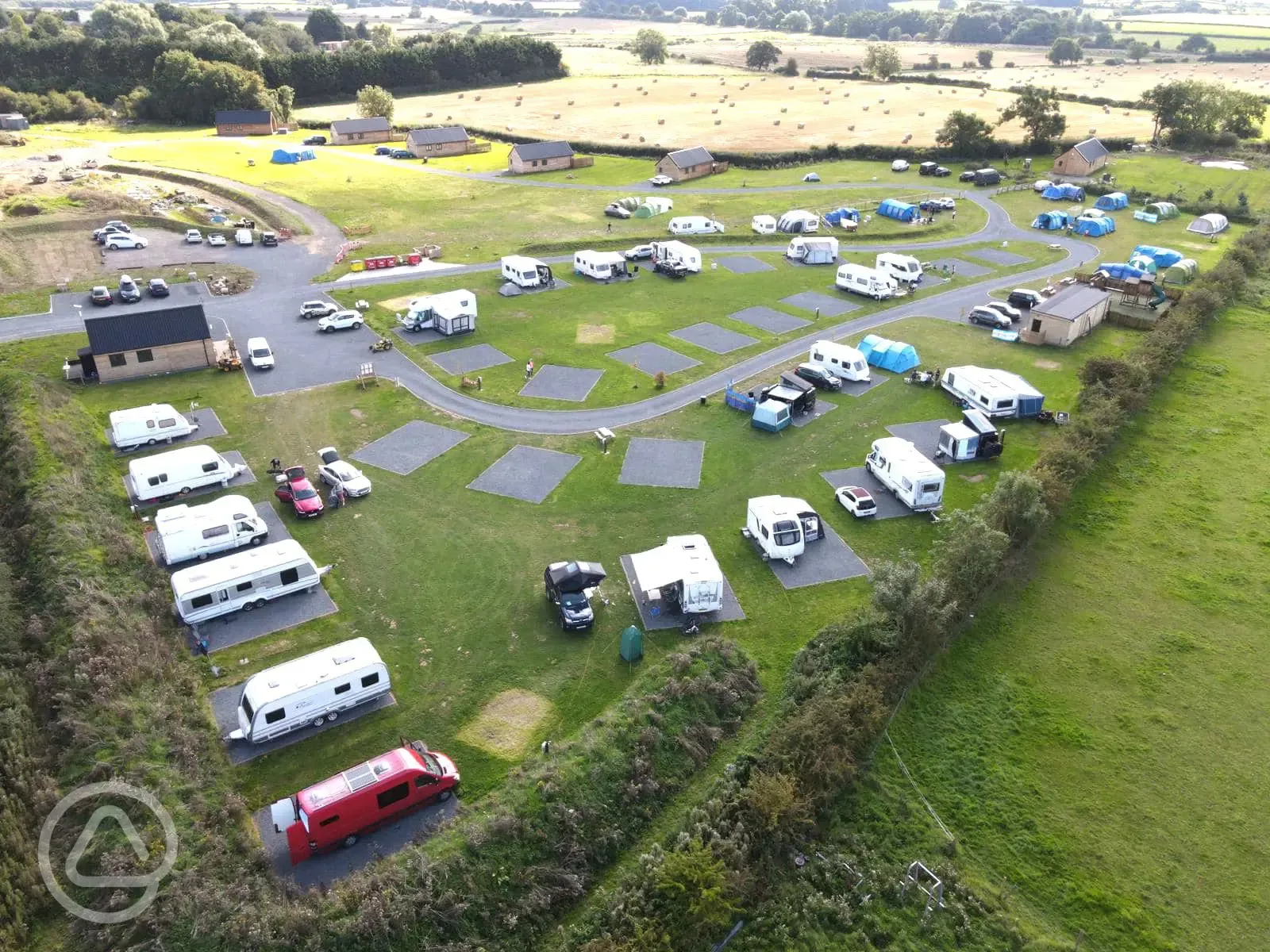 Aerial of the campsite