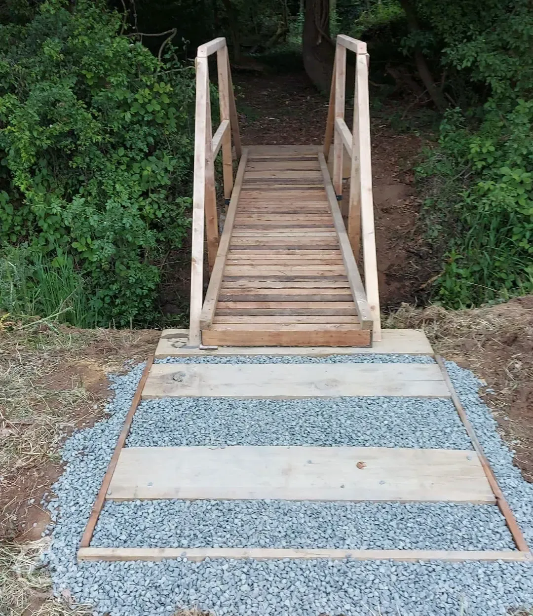 Bridge to nearby woodland 