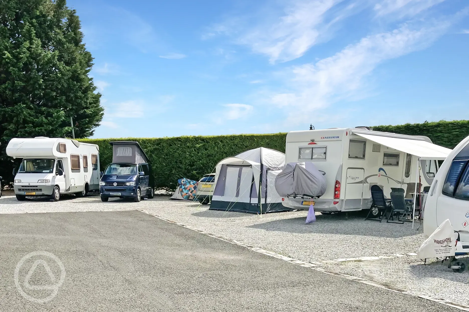 Hardstanding touring pitches (optional electric)