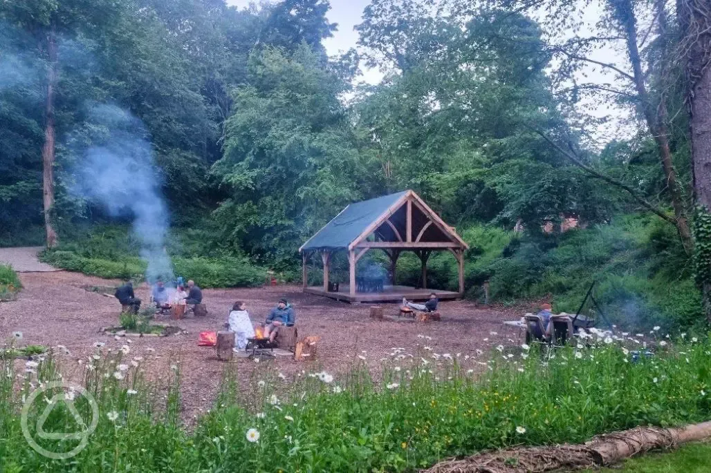 Outdoor communal seating area