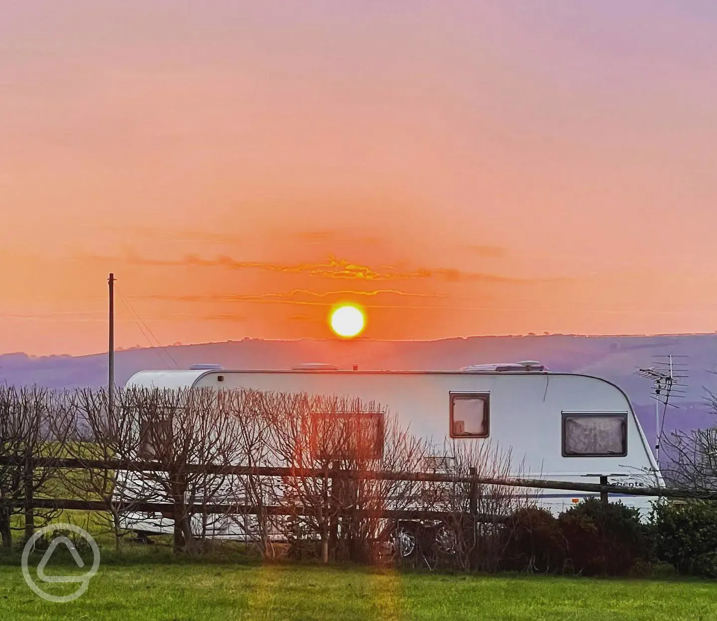 Sunset at the site