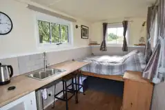 Shepherd's hut interior