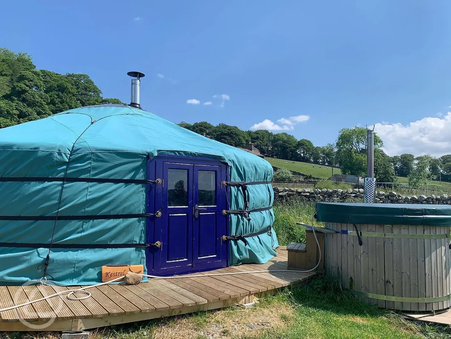 Yurt and private hot tub