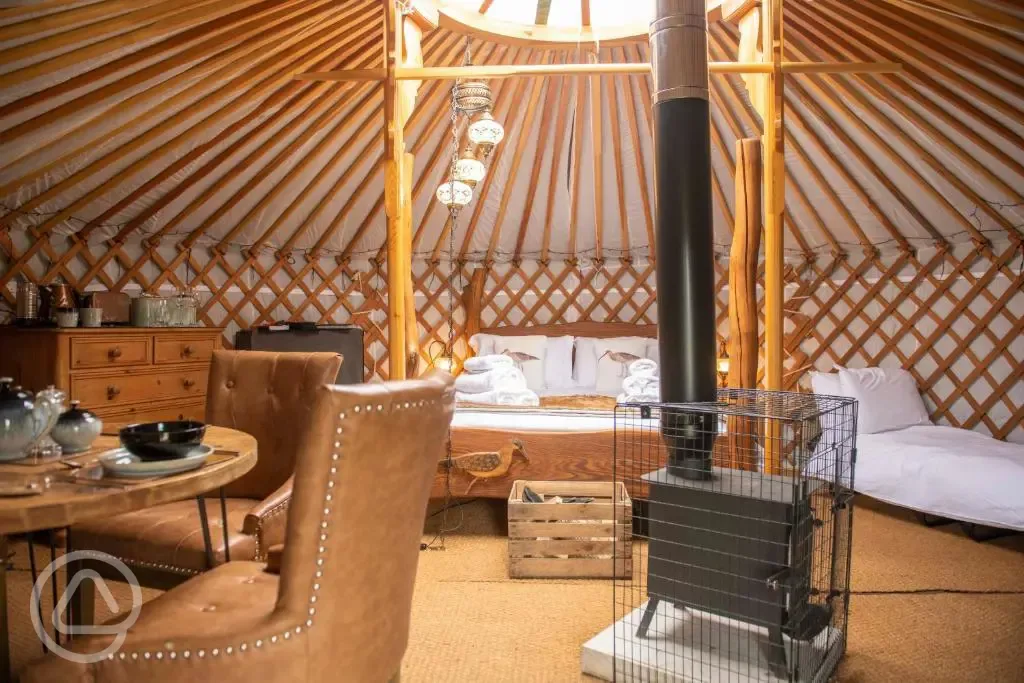 Curlew yurt interior