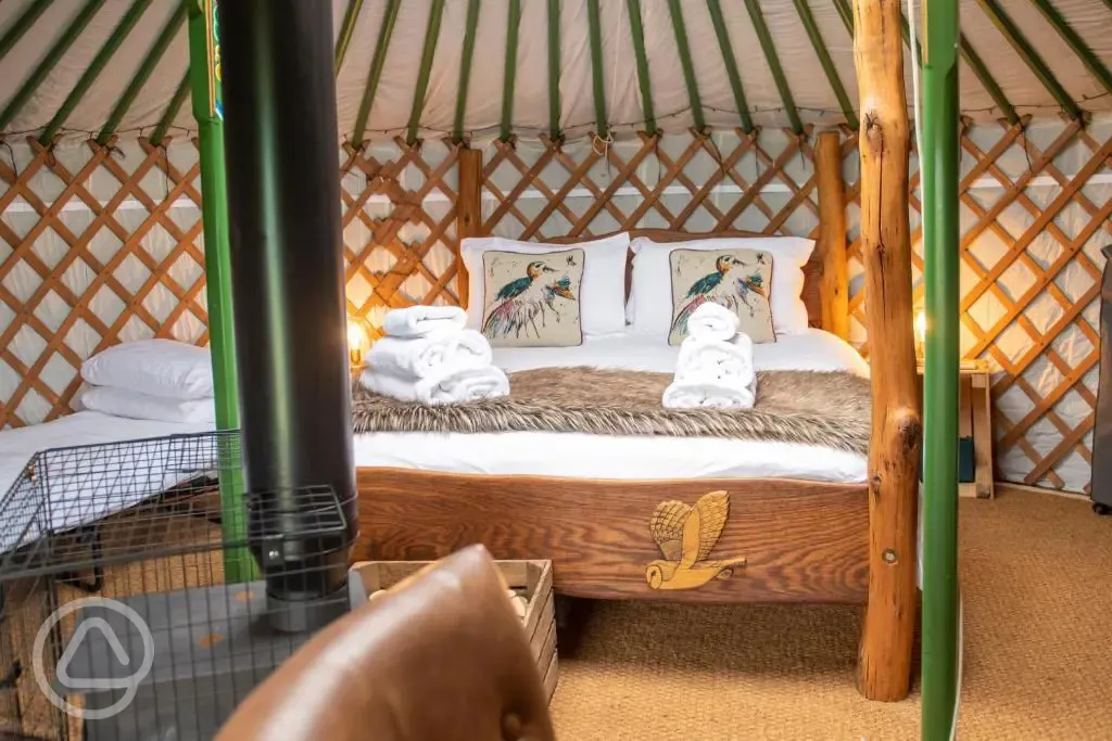 Barn owl yurt interior