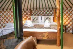 Barn owl yurt interior