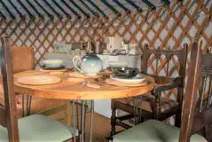 Swallow yurt seating area