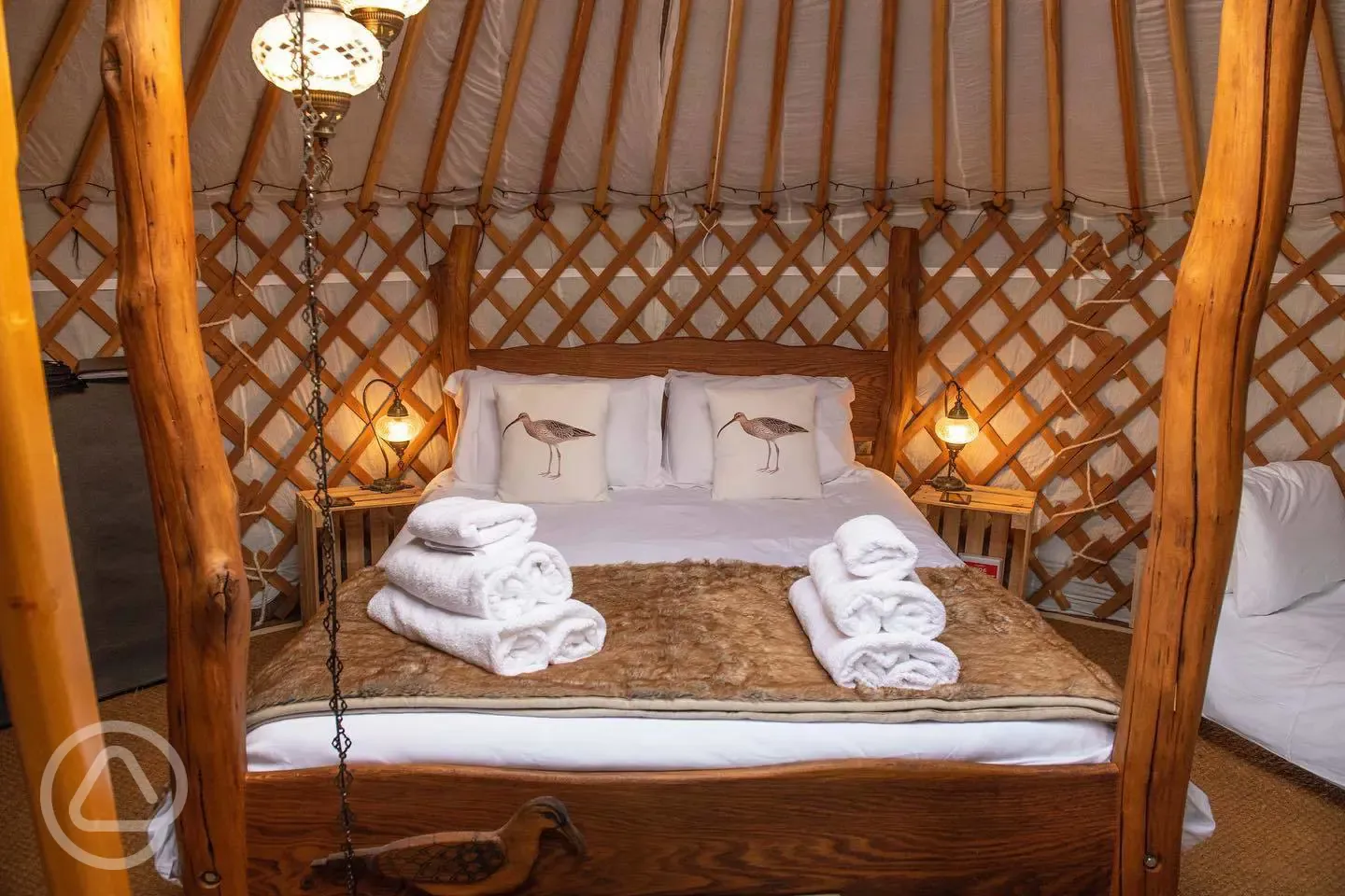 Curlew yurt interior