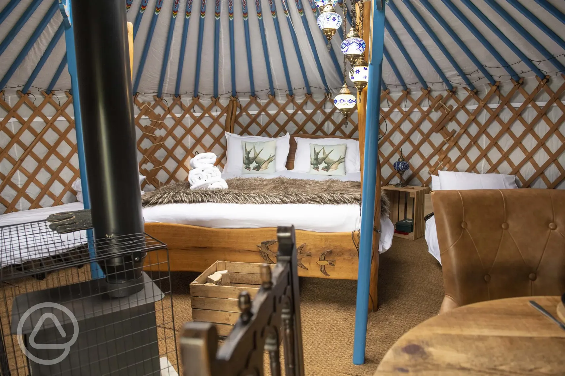 Swallow yurt interior