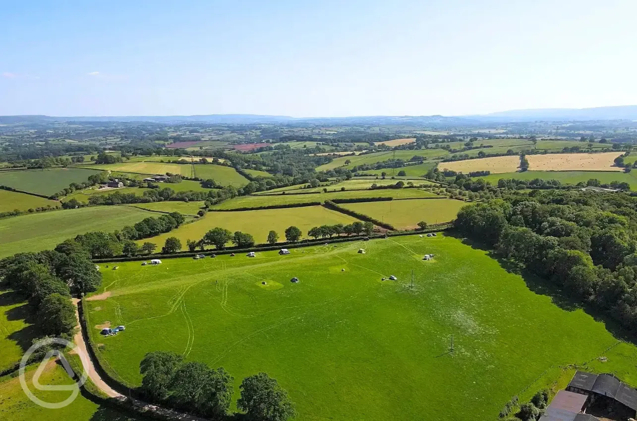 Aerial of the campsite