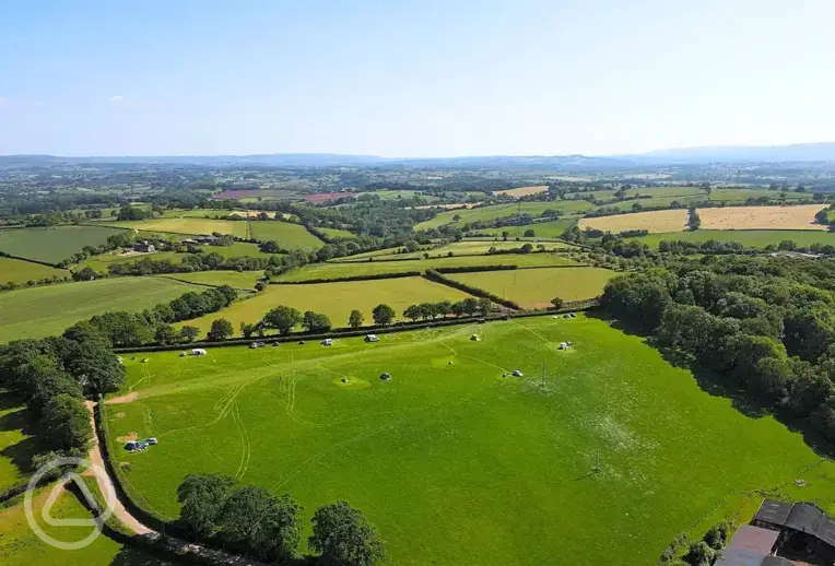 Aerial of the campsite