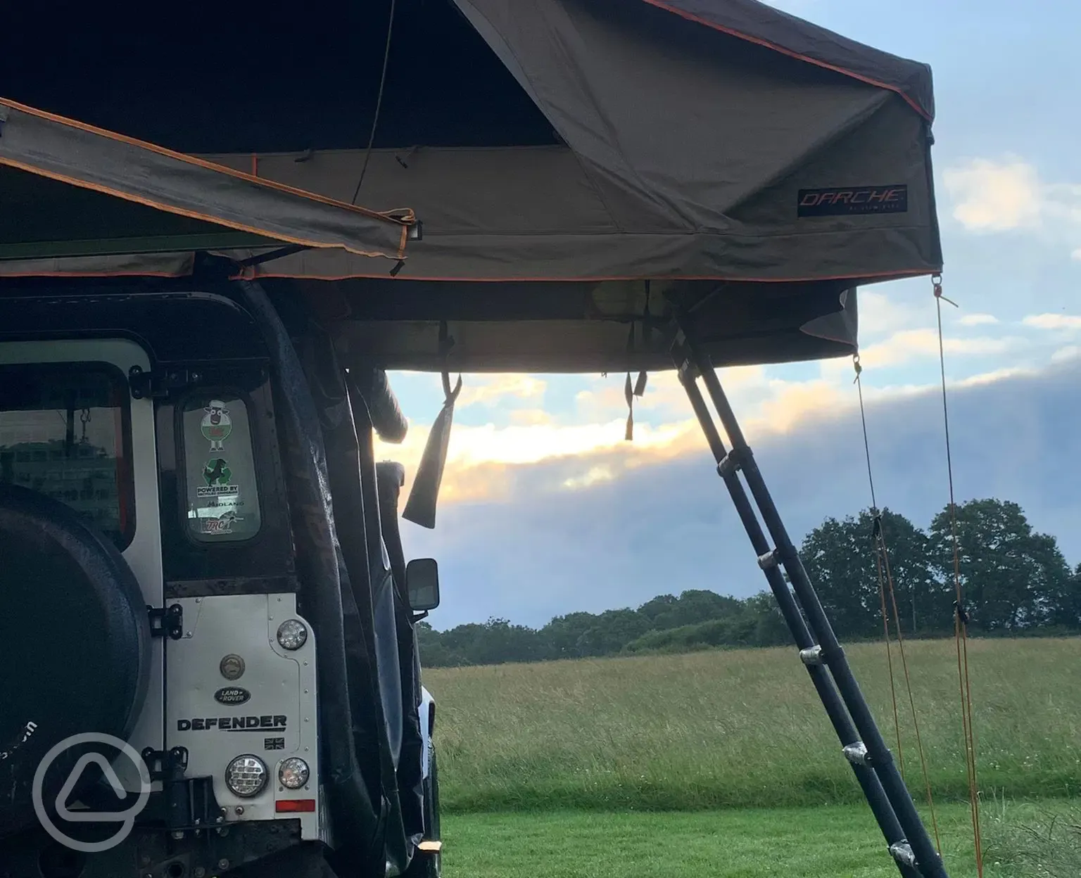 Non electric grass tent pitches