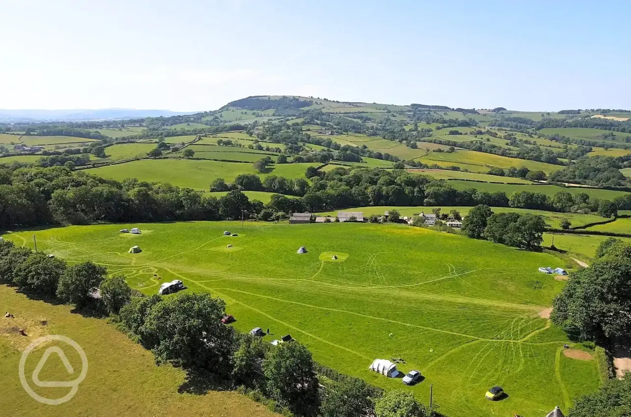 Aerial of the campsite