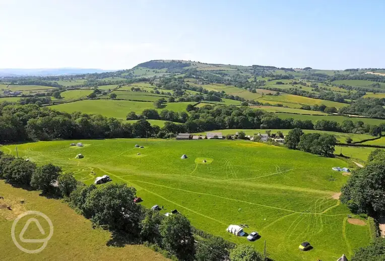 Aerial of the campsite