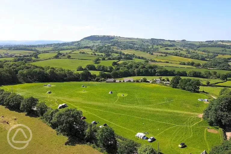 Aerial of the campsite