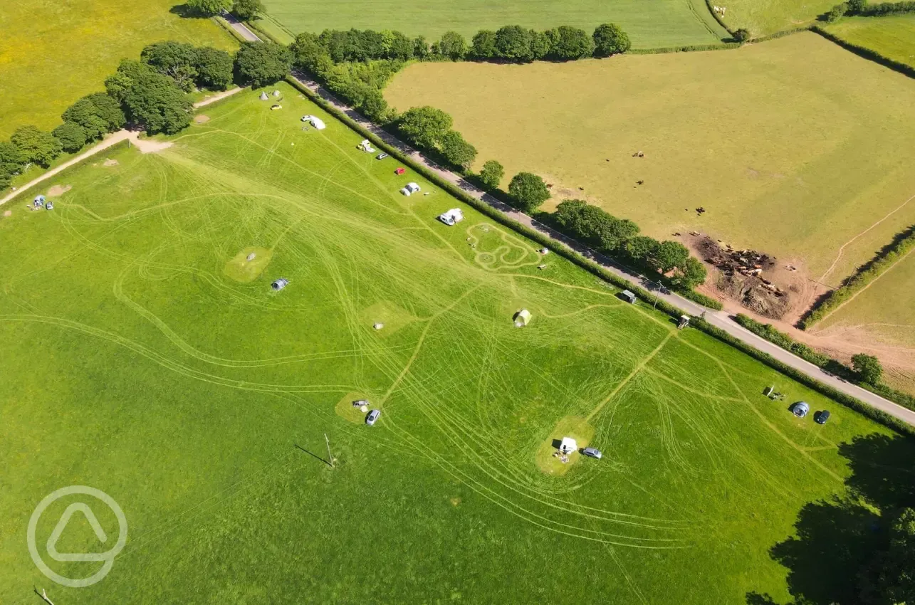 Aerial of the campsite