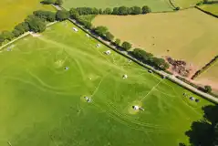 Aerial of the campsite Aerial of the campsite