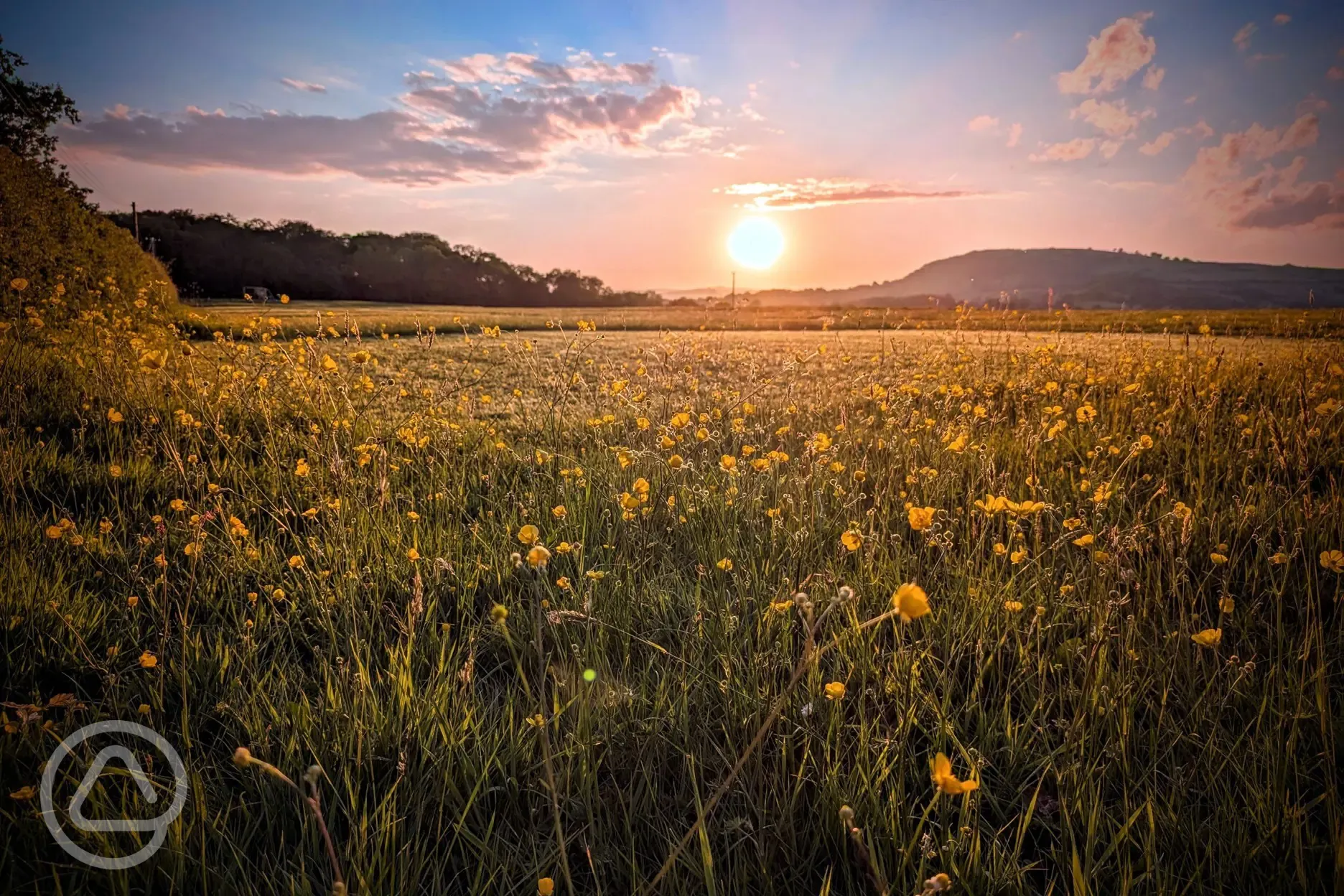 Sunset over site 