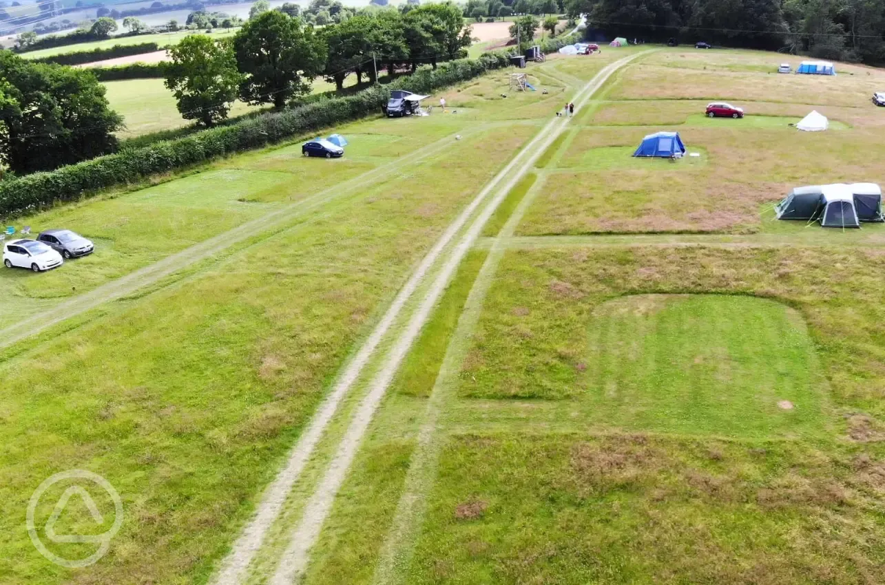 Aerial of the campsite