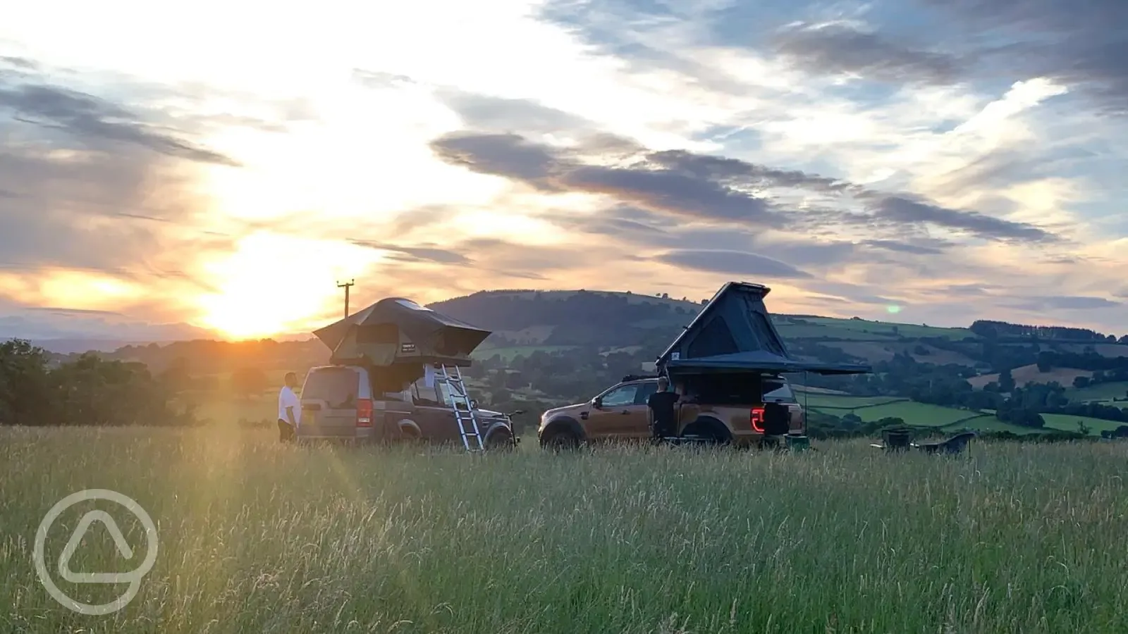 Sunset over site 
