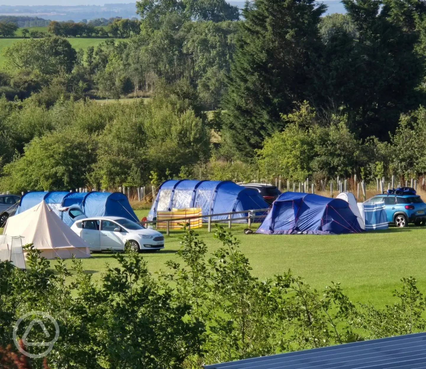 Electric grass pitches at High Farm Holiday Park