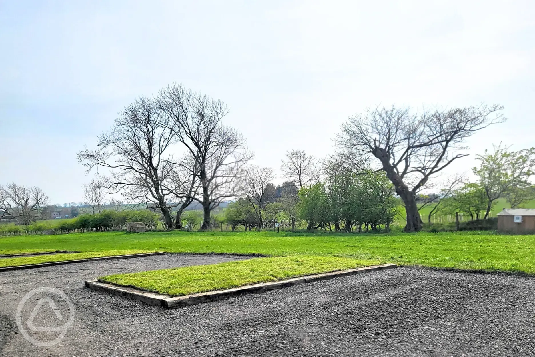 Electric hardstanding 6m x 9m pitches with 16 amp hook ups