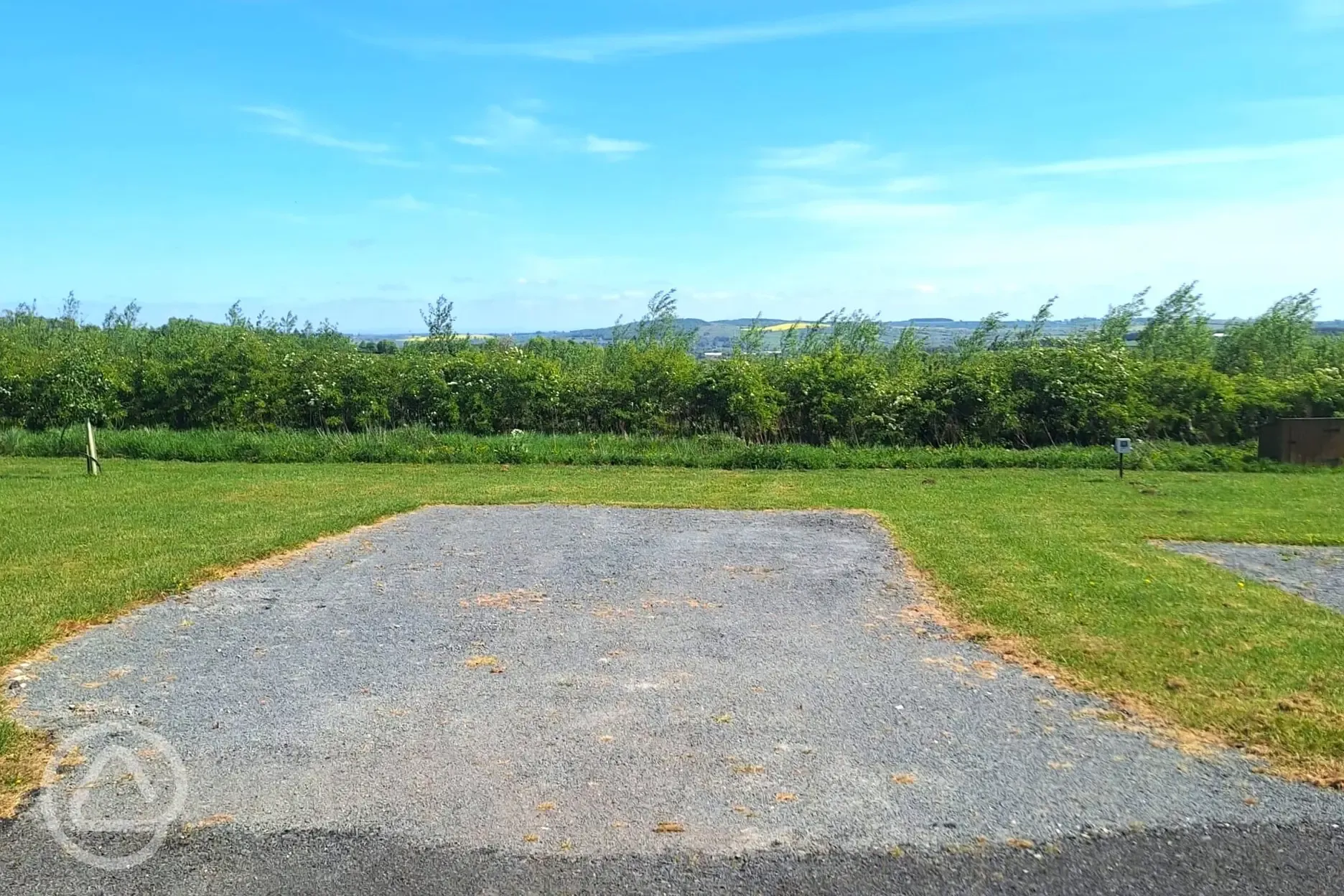 Electric hardstanding 6m x 9m pitches with 16 amp hook ups