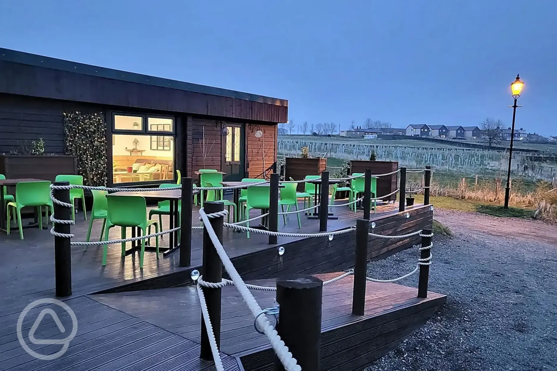 Curlew Cafe (open daily) with an outdoor deck