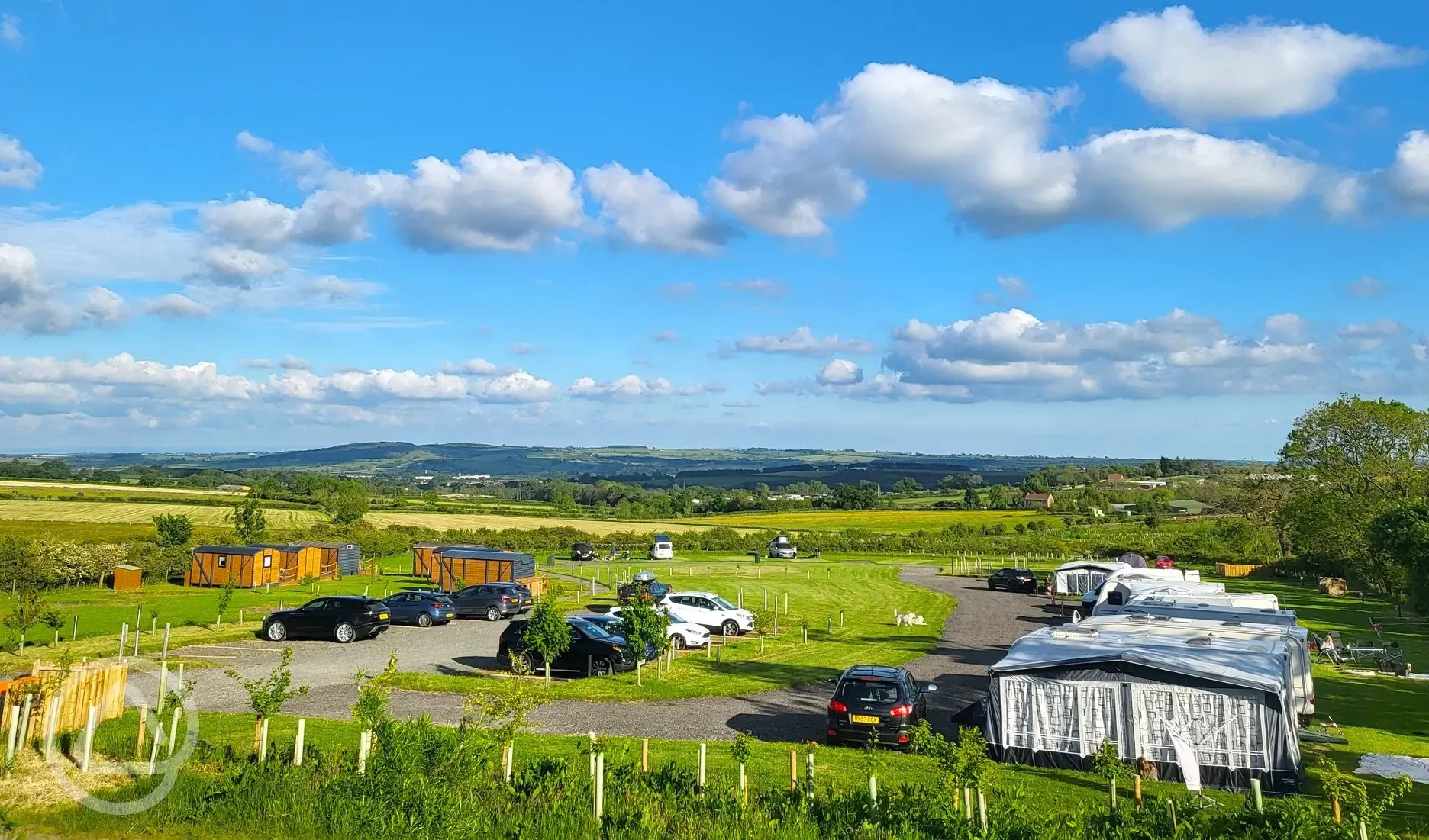 High Farm Holiday Park with Durham Dale views