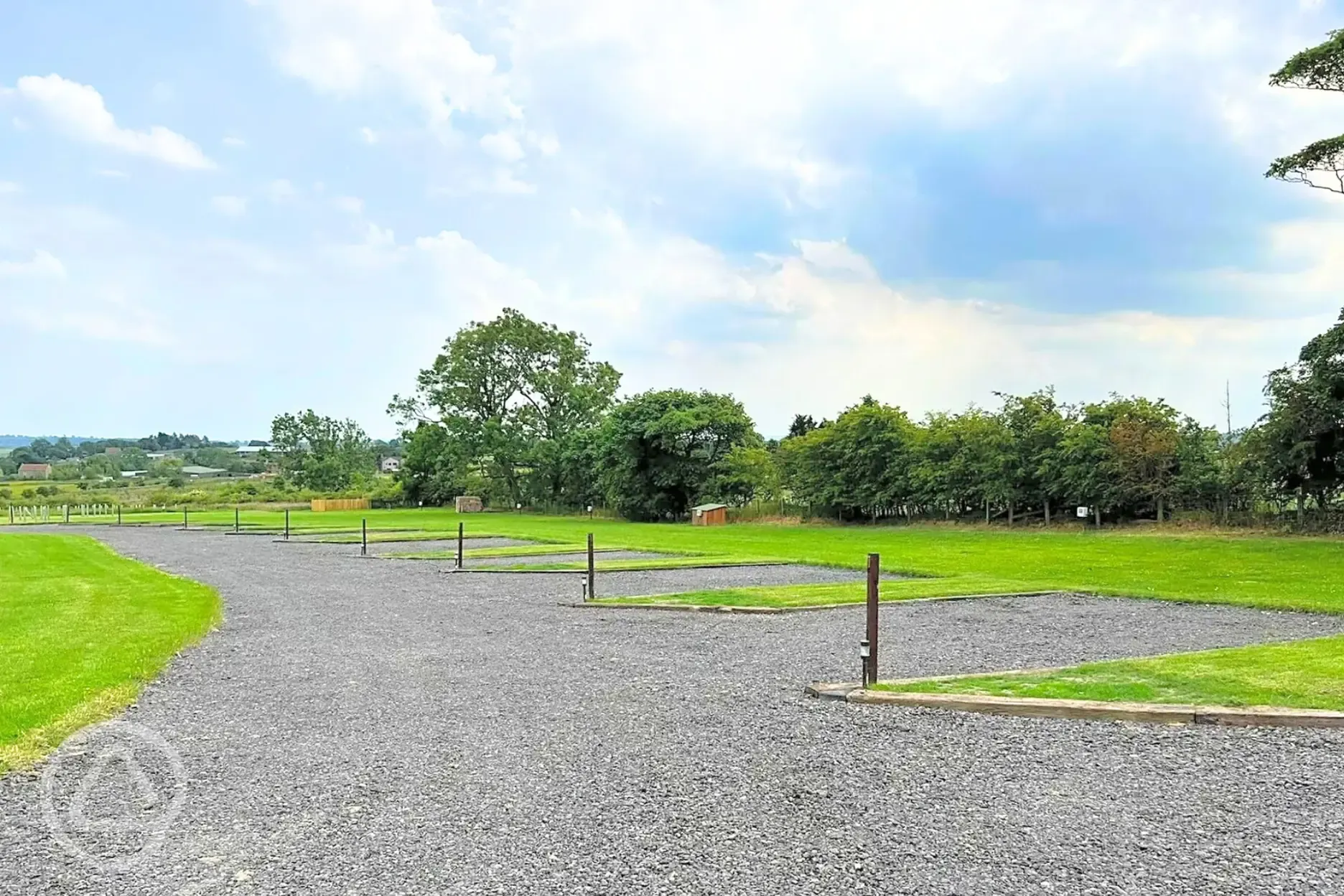 Electric hardstanding 6m x 9m pitches with 16 amp hook ups