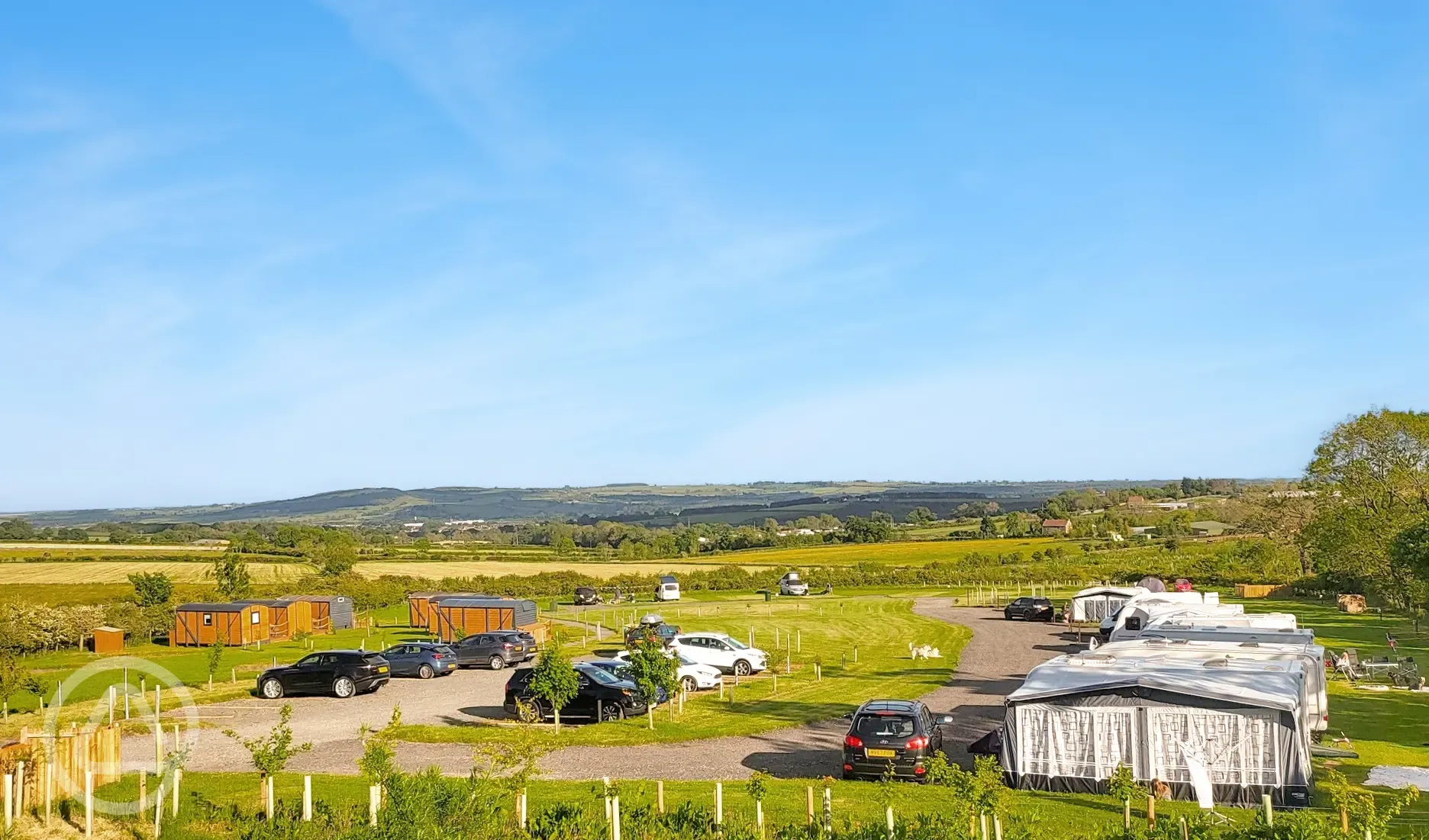 High Farm Holiday Park with Durham Dale views