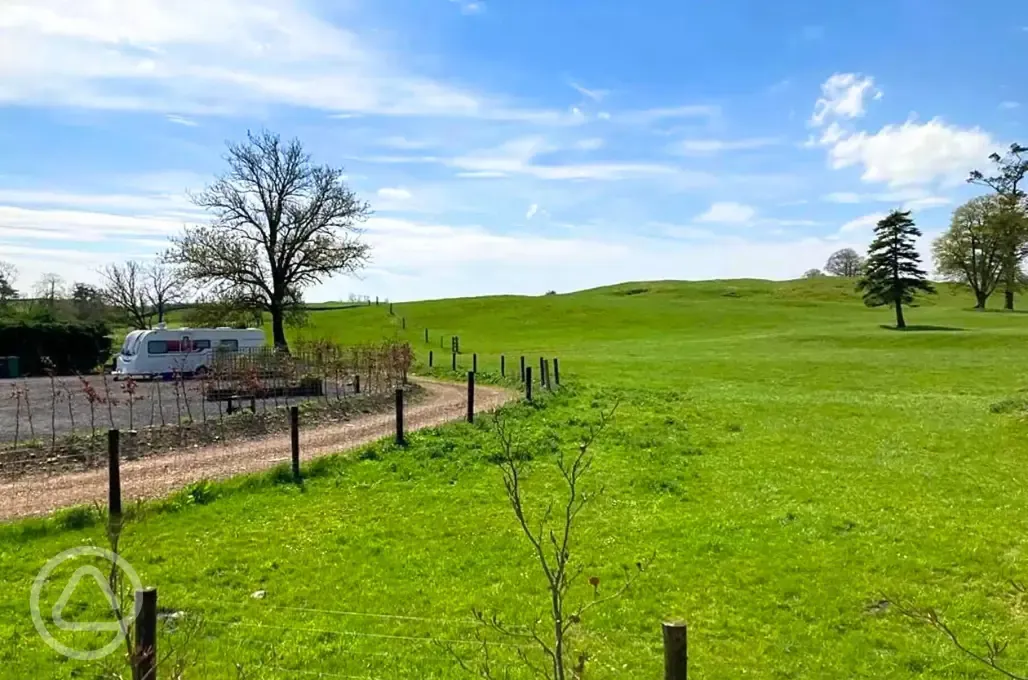 Electric hardstanding pitches and spacious grounds