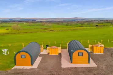 View from the glamping pods at Hardrigg Hall Glamping