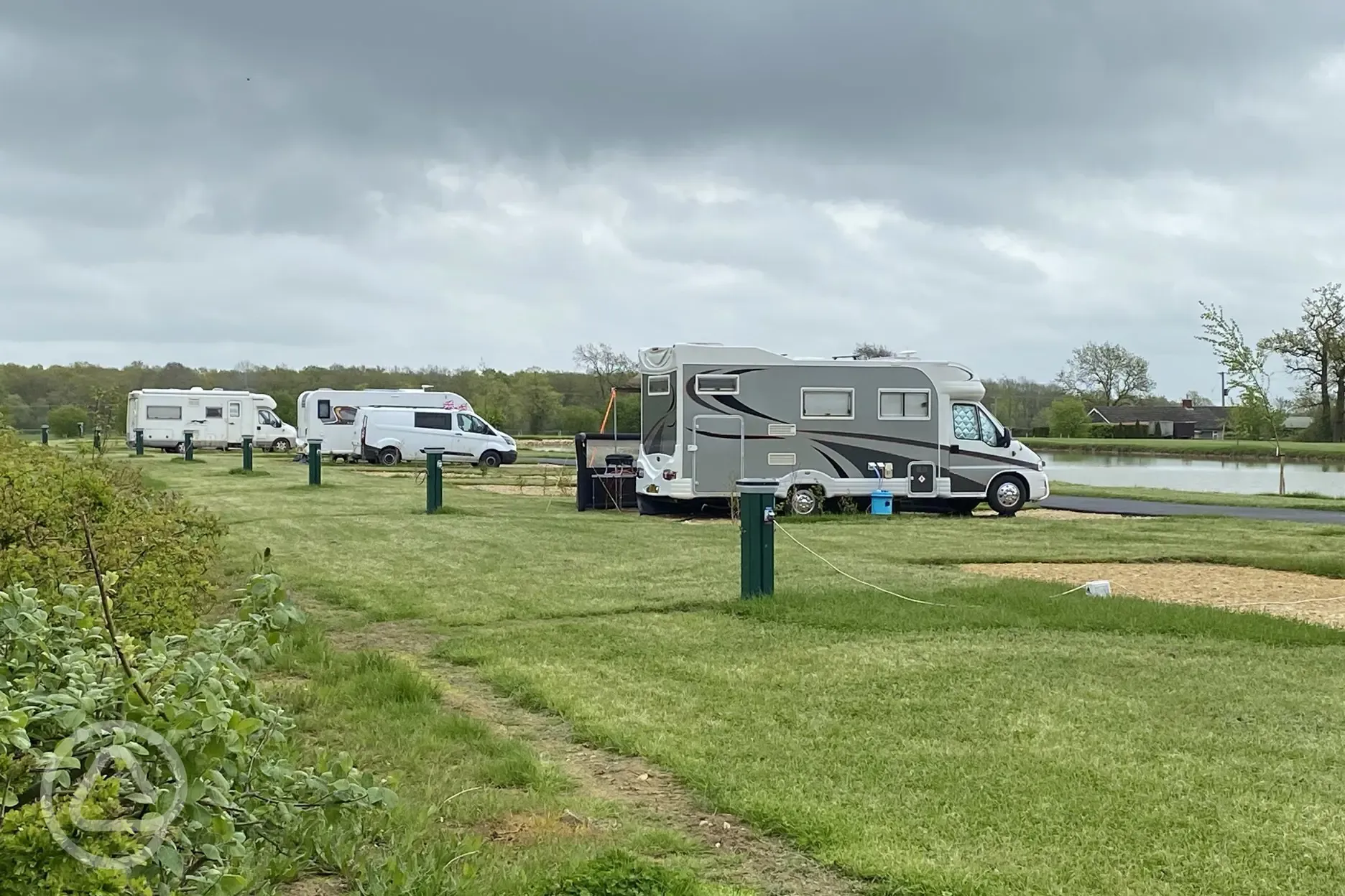 Waterside fully serviced hardstanding touring pitches