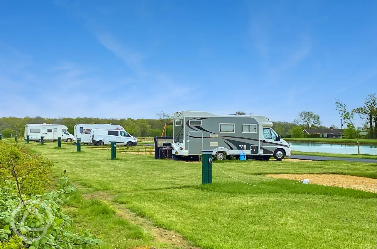 Waterside fully serviced hardstanding touring pitches