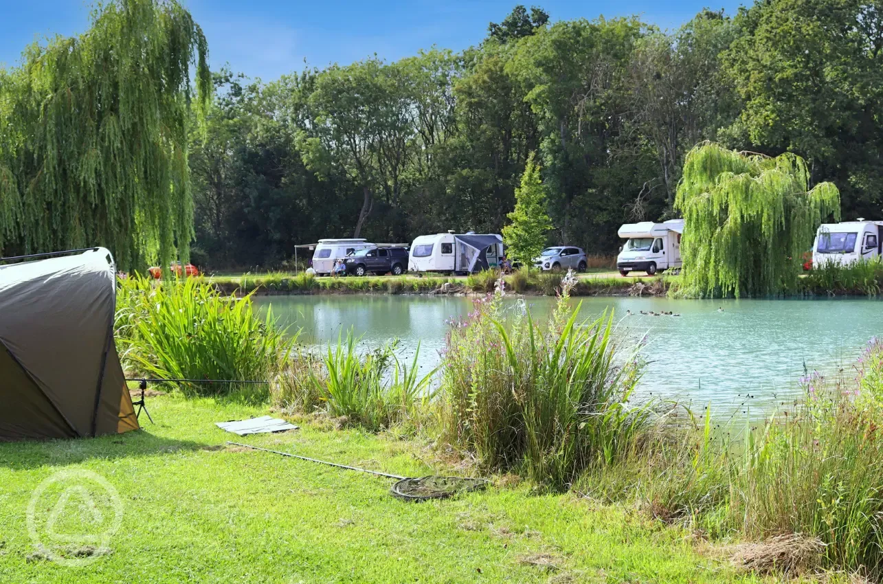 Waterside fully serviced hardstanding touring pitches
