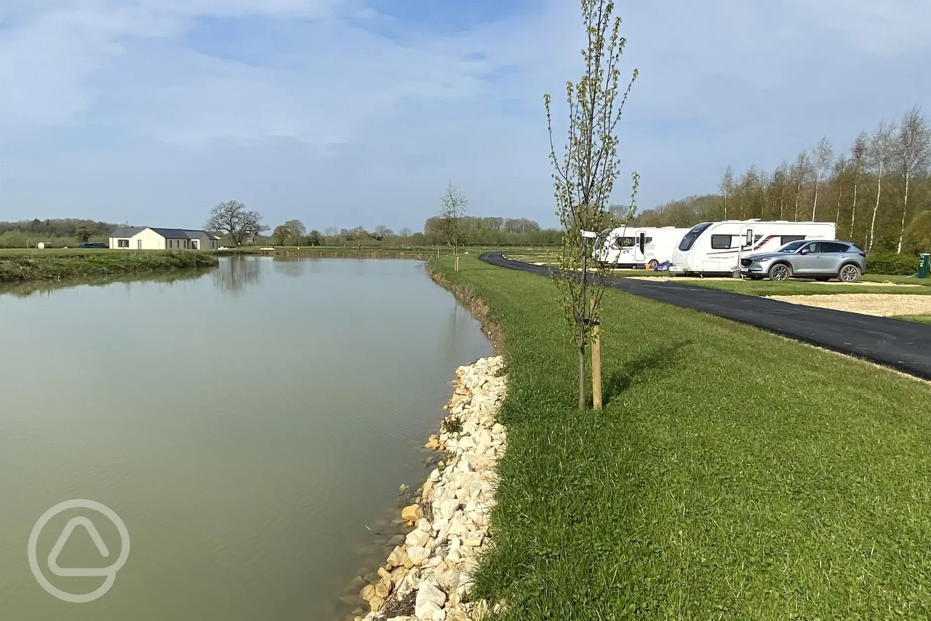 Waterside fully serviced hardstanding touring pitches