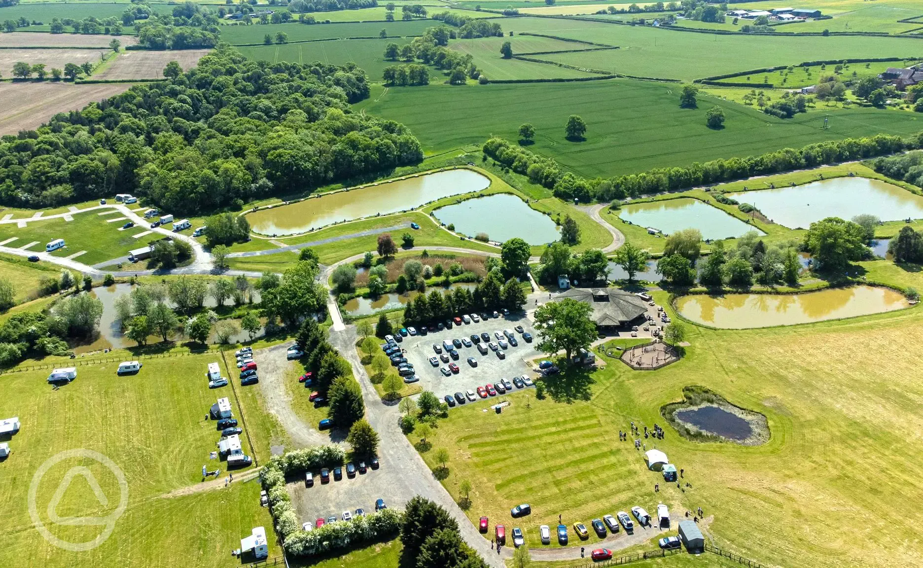 Aerial of the campsite and park