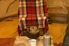 Bell tent seating area Bell tent seating area