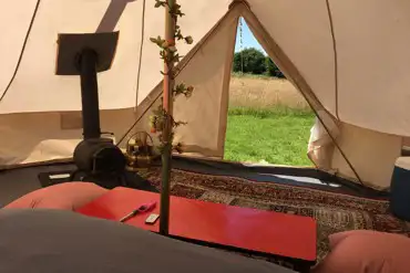 Bell tent inside